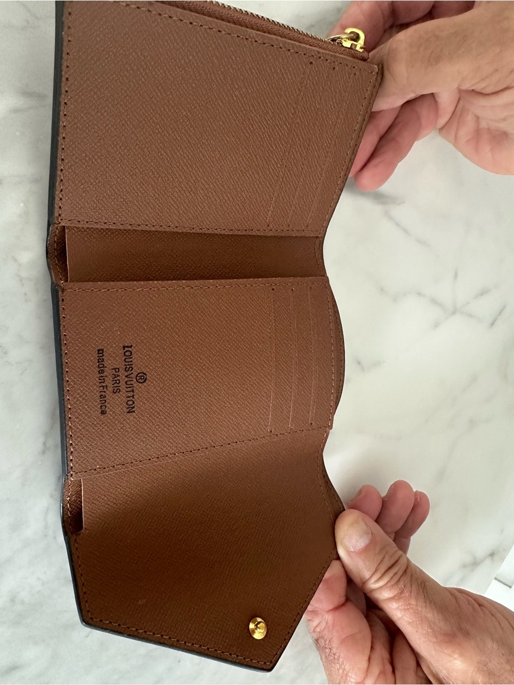 Monogram Canvas Small Envelope Wallet in Brown - Picture 3 of 7